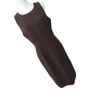 SPENSER JEREMY! LUXE ESPRESSO BROWN SIMPLY ELEGANT SLEEVELESS DRESS! SZ 12